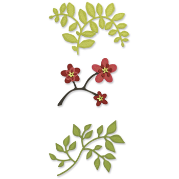 Sizzix Sizzlits Dies - Flowers Branches Leaves - 3,75